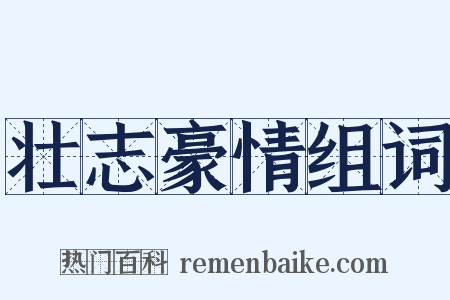 壮志豪情组词是什么意思的图片